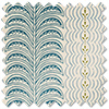 Land & Shore Fintra Stripe, Teal - Roman Blind